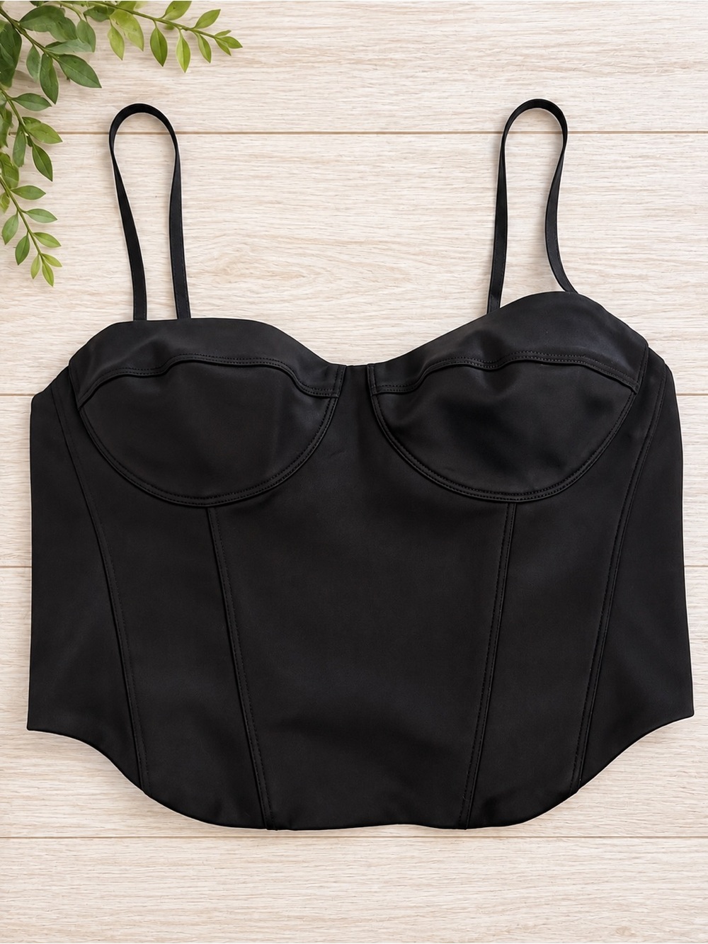 Sunday Best Black Bustier Bandeau with Adjustable Straps